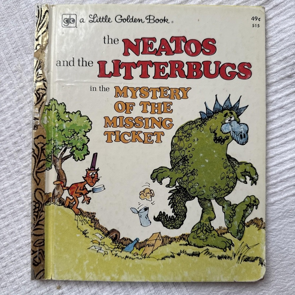 Little Golden Book THE NEATOS AND THE LITTERBUGS Children Classic‎ Vintage 1976